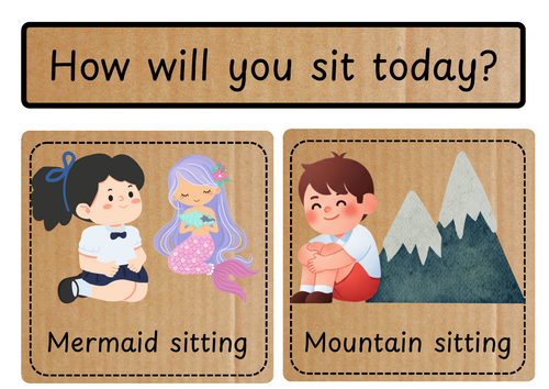 How will you sit today? Visuals for Carpet sitting