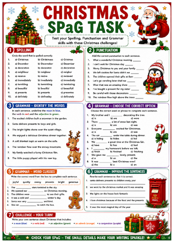 Christmas SPaG Task 3
