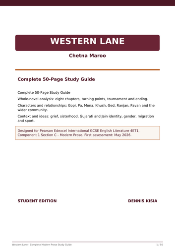 Edexcel International GCSE English Literature with this complete 50-page study guide to Chet