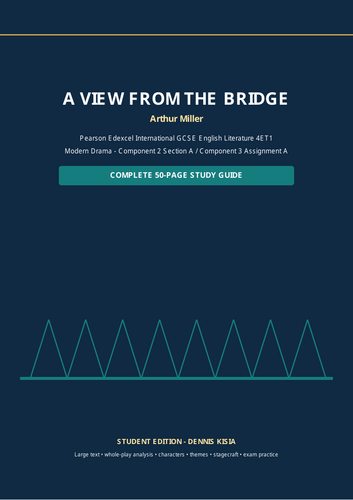 50-page study guide to Arthur Miller’s A View from the Bridge.