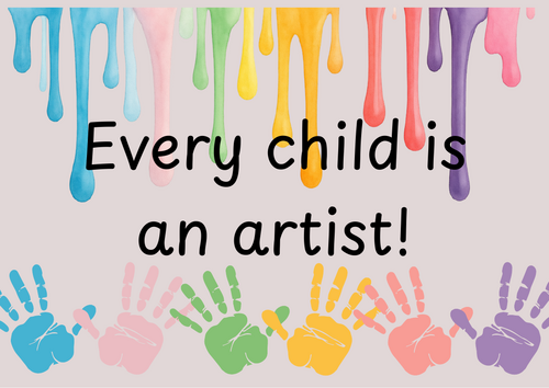 Every child is an artist sign