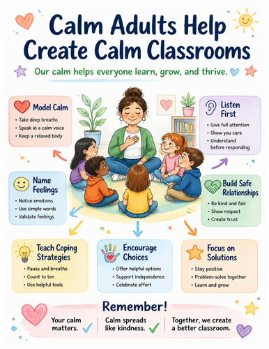 Calm Adults Help Create Calm Classrooms I Educational Poster I Classroom Decor