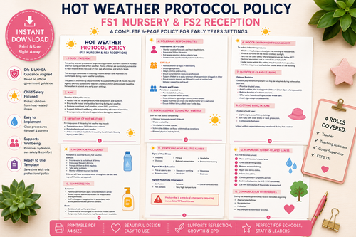 EYFS Hot Weather Protocol Policy