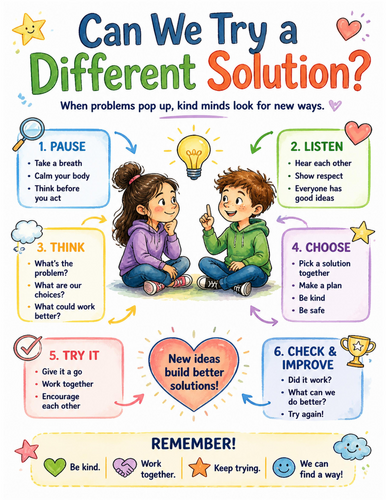 Can We Try a Different Solution I Educational Poster I Classroom Decor