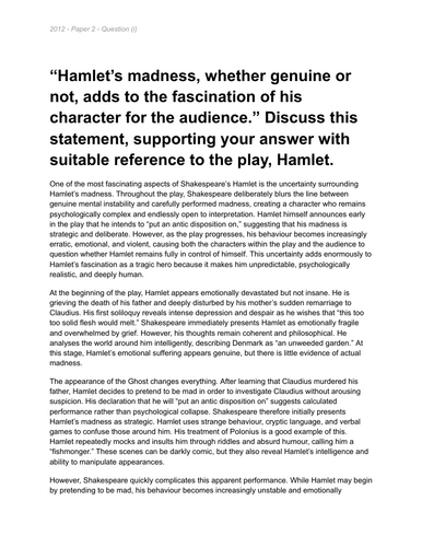 Hamlet Higher Level Bundle | Leaving Certificate 2028 Single Text Focus