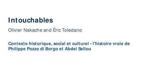 Intouchables – The True Story of Philippe Pozzo di Borgo and Abdel Sellou