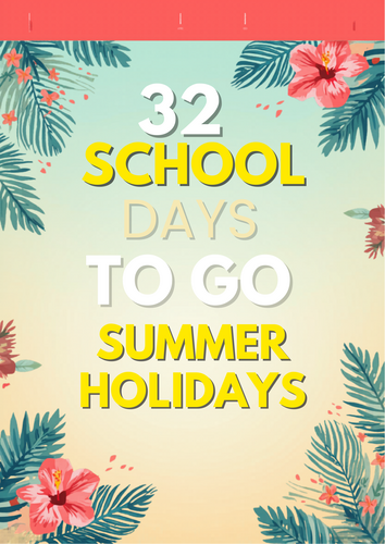Summer count down pad