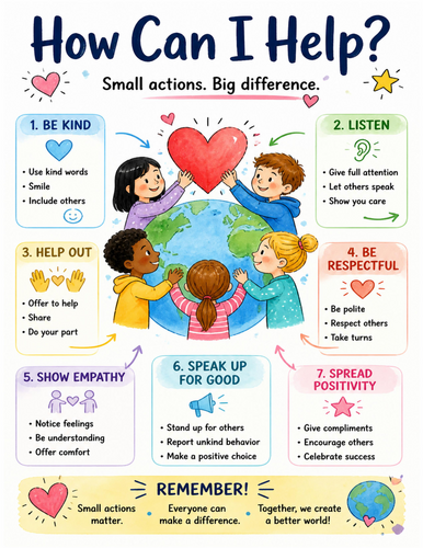 How Can I Help I Educational Poster I Classroom Decor