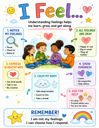 I Feel… I Educational Poster I Classroom Decor