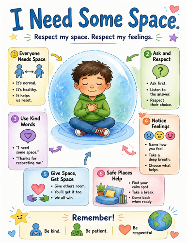 I Need Some Space I Educational Poster I Classroom Decor