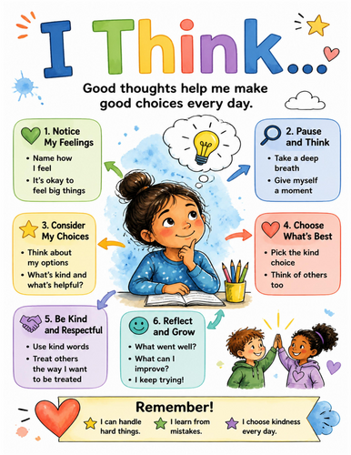 I Think… I Educational Poster I Classroom Decor