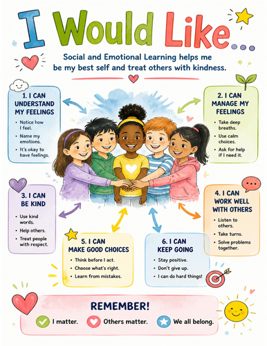 I Would Like… I Educational Poster I Classroom Decor