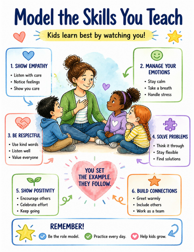 Model the Skills You Teach I Educational Poster I Classroom Decor