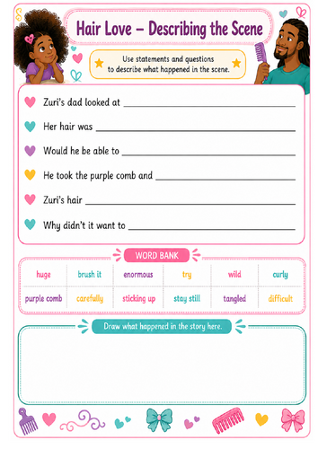 Hair Love Using Different Types of Sentence