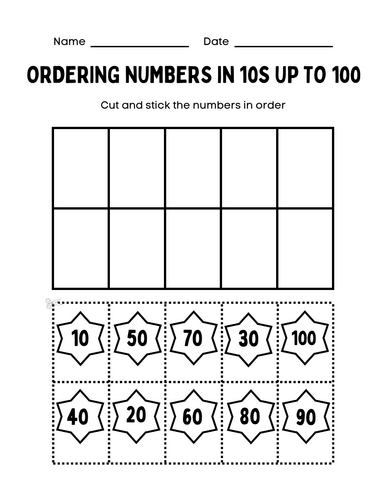 Ordering numbers in 10s