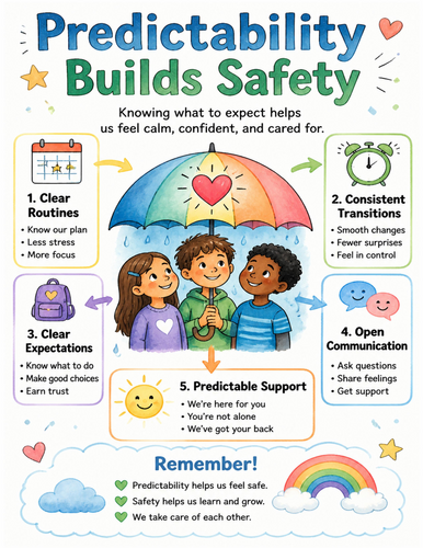 Predictability Builds Safety I Educational Poster I Classroom Decor