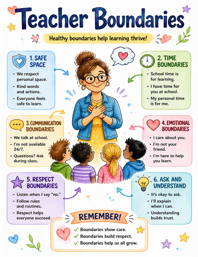 Teacher Boundaries I Educational Poster I Classroom Decor