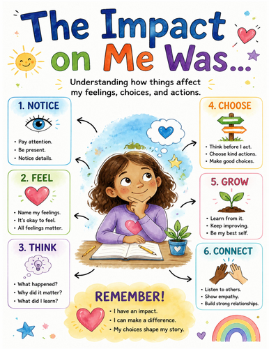 The Impact on Me Was… I Educational Poster I Classroom Decor
