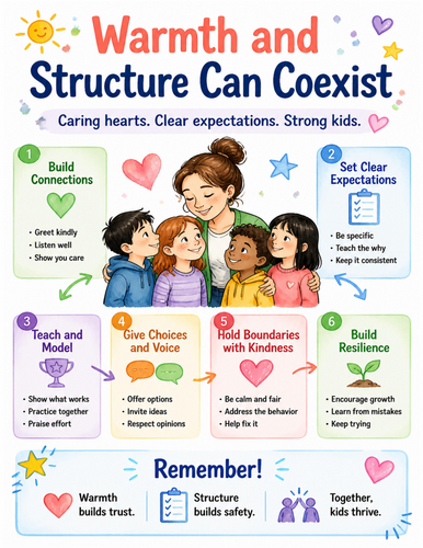 Warmth and Structure Can Coexist I Educational Poster I Classroom Decor