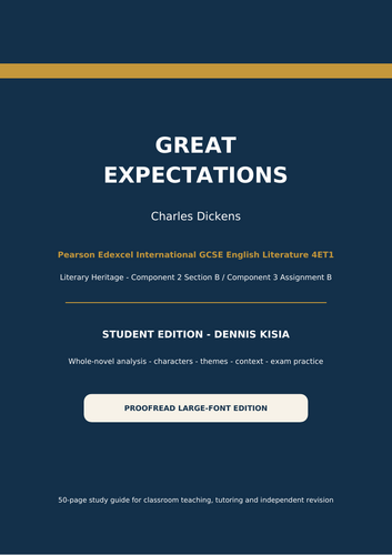 complete 50-page study guide to Charles Dickens’ Great Expectations