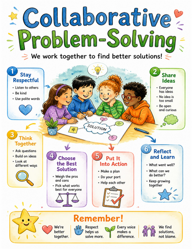 Collaborative Problem-Solving I Educational Poster I Classroom Decor