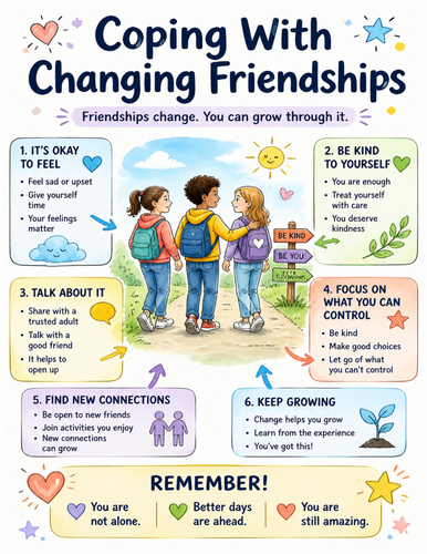 Coping With Changing Friendships I Educational Poster I Classroom Decor