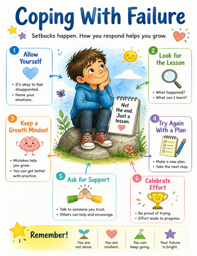 Coping With Failure I Educational Poster I Classroom Decor