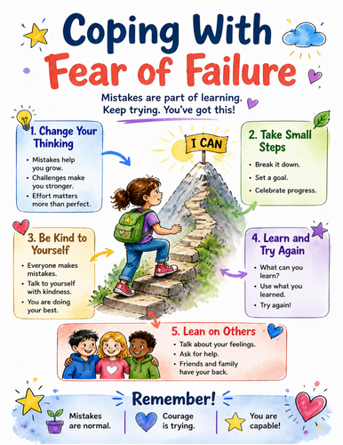 Coping With Fear of Failure I Educational Poster I Classroom Decor