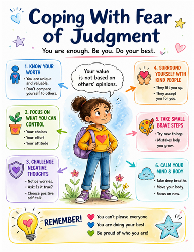 Coping With Fear of Judgment I Educational Poster I Classroom Decor