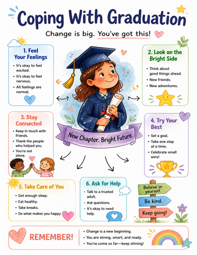Coping With Graduation I Educational Poster I Classroom Decor