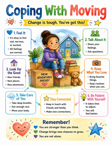 Coping With Moving I Educational Poster I Classroom Decor