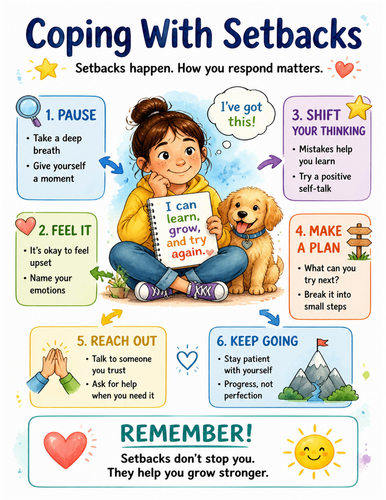 Coping With Setbacks I Educational Poster I Classroom Decor