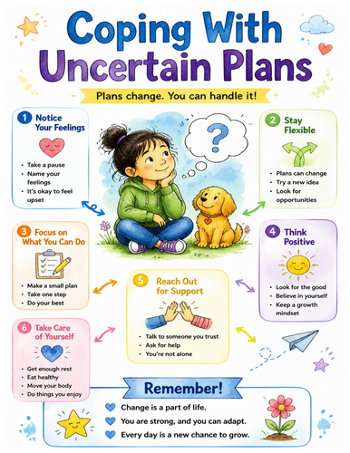 Coping With Uncertain Plans I Educational Poster I Classroom Decor