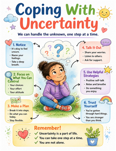Coping With Uncertainty I Educational Poster I Classroom Decor