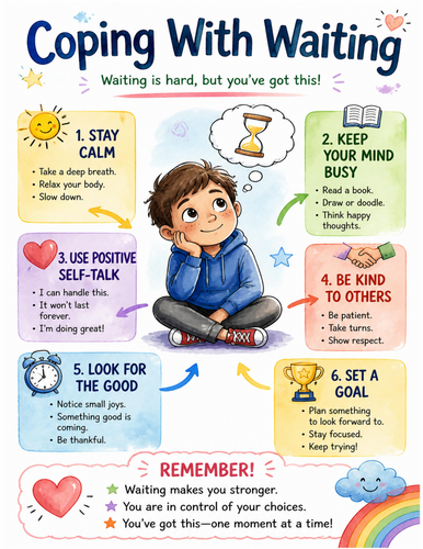 Coping With Waiting I Educational Poster I Classroom Decor