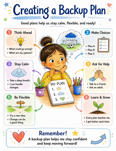 Creating a Backup Plan I Educational Poster I Classroom Decor