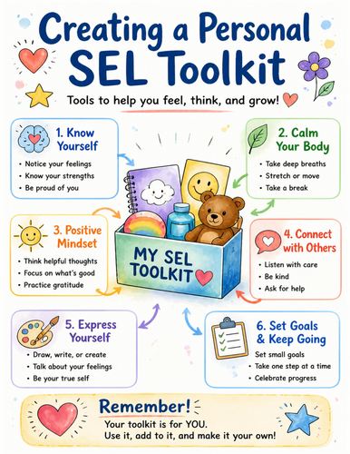 Creating a Personal SEL Toolkit I Educational Poster I Classroom Decor