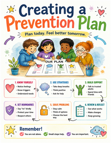 Creating a Prevention Plan I Educational Poster I Classroom Decor