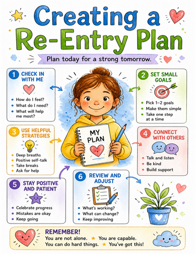 Creating a Re-Entry Plan I Educational Poster I Classroom Decor