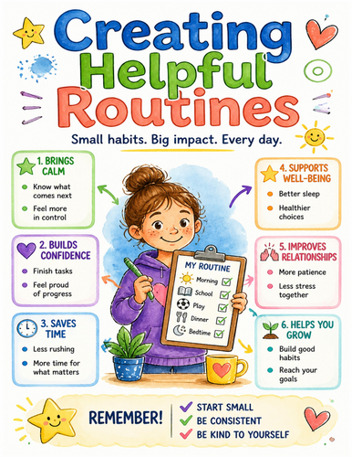 Creating Helpful Routines I Educational Poster I Classroom Decor