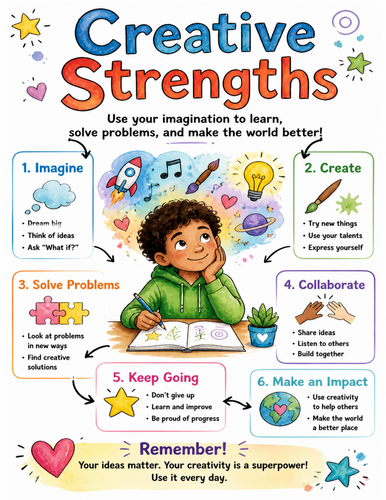 Creative Strengths I Educational Poster I Classroom Decor