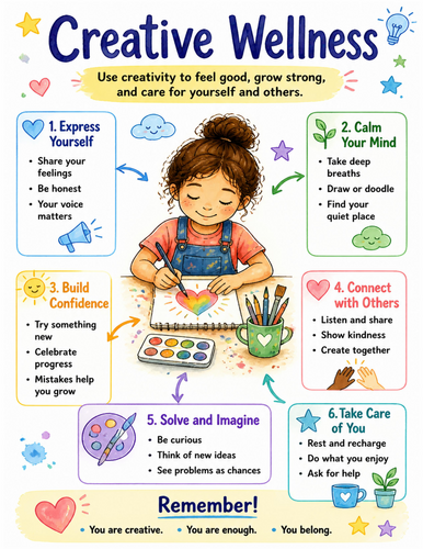 Creative Wellness I Educational Poster I Classroom Decor