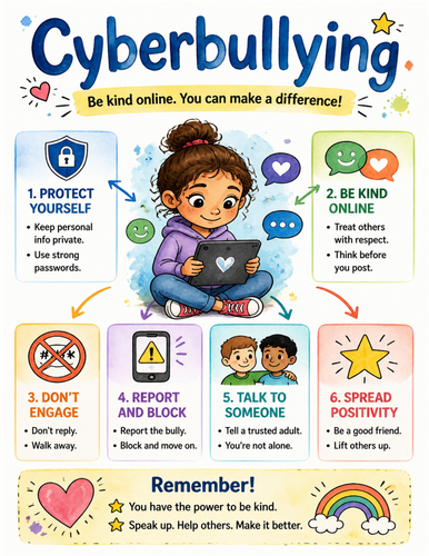 Cyberbullying I Educational Poster I Classroom Decor