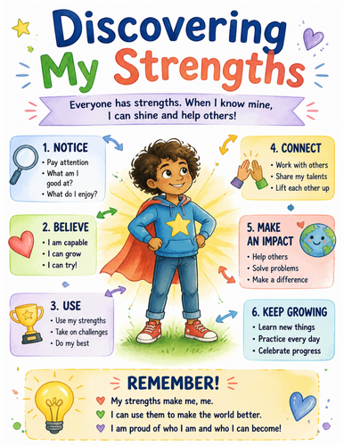 Discovering My Strengths I Educational Poster I Classroom Decor