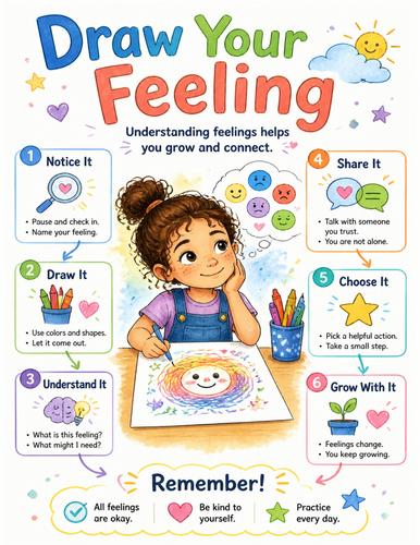 Draw Your Feeling I Educational Poster I Classroom Decor