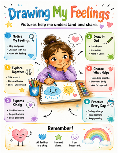 Drawing My Feelings I Educational Poster I Classroom Decor