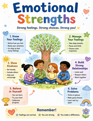 Emotional Strengths I Educational Poster I Classroom Decor