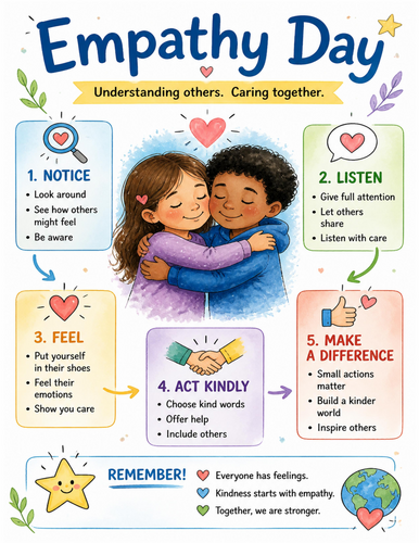 Empathy Day I Educational Poster I Classroom Decor