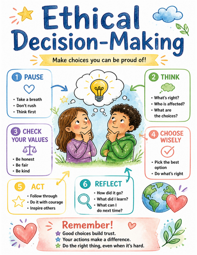 Ethical Decision-Making I Educational Poster I Classroom Decor
