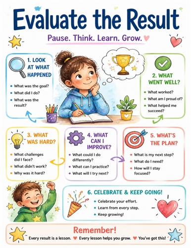 Evaluate the Result I Educational Poster I Classroom Decor